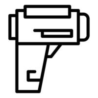 icono de termómetro de pistola, estilo de esquema vector