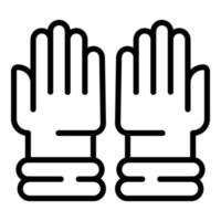 Care medical gloves icon, outline style vector