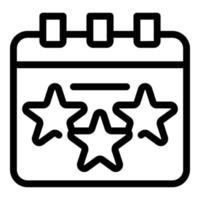 Event management icon, outline style vector