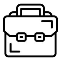 Briefcase icon, outline style vector