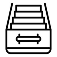 Event steps icon, outline style vector