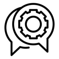 Technical support icon, outline style vector