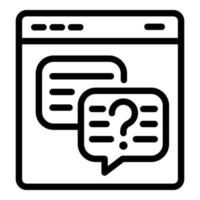 Problem questions icon, outline style vector