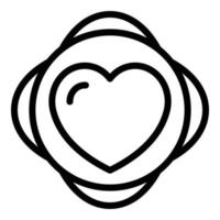 Charity union icon, outline style vector