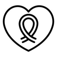 Cancer charity icon, outline style vector