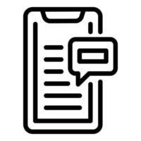 Job phone chat icon, outline style vector