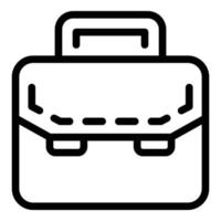 Lawyer briefcase icon, outline style vector