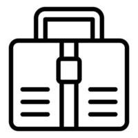 Career briefcase icon, outline style vector