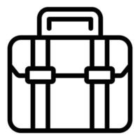 Work briefcase icon, outline style vector