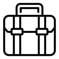 Work briefcase icon, outline style vector