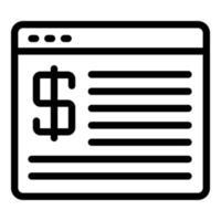 Job salary icon, outline style vector