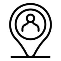 Job location icon, outline style vector