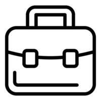 Suitcase briefcase icon, outline style vector