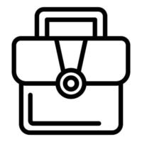 Documents briefcase icon, outline style vector