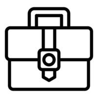 Student briefcase icon, outline style vector