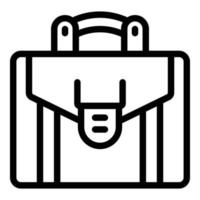 Office briefcase icon, outline style vector