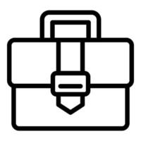 Project briefcase icon, outline style vector