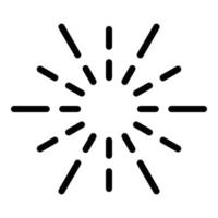 Firework icon, outline style vector