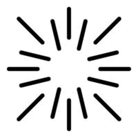 Firework new year icon, outline style vector