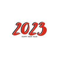 feliz año nuevo 2023 hermoso fondo de diseño de texto vector