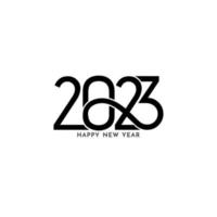 Modern Happy New year 2023 text design background vector