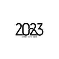 Happy New year 2023 beautiful text design background vector