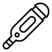 Electric thermometer icon, outline style vector