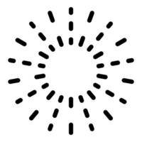Circle shiny firework icon, outline style vector