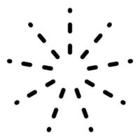 Firework spark icon, outline style vector