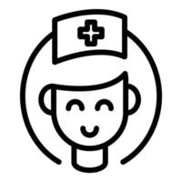 Family doctor icon, outline style vector