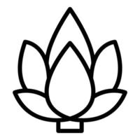 Flower artichoke icon, outline style vector