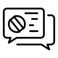 Medicine chat icon, outline style vector