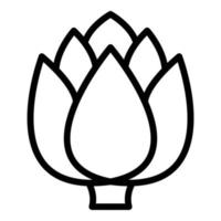 Aster artichoke icon, outline style vector