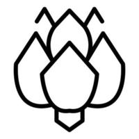 Botanical artichoke icon, outline style vector