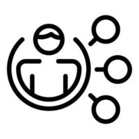 Recruiter job icon, outline style vector