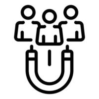 Attract candidates icon, outline style vector