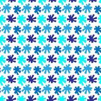 Glowing blue snowflake seamless pattern on white background. Geometric floral line fabric seamless patterns. Design for textile, wallpaper, clothing, backdrop. Vector illustration modern retro style.