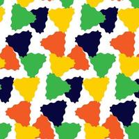 Geometric wavy triangle shape seamless pattern on white background. Abstract line fabric seamless patterns vector illustration modern retro vintage design for textile, wallpaper, clothing, backdrop.