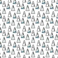 Abstract geometric line seamless pattern graphic stripes drawing mountain cartoon background. Modern black and white design for textile, wallpaper, clothing, backdrop, tile, wrapping, fabric vector. vector