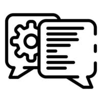 Group chat icon, outline style vector