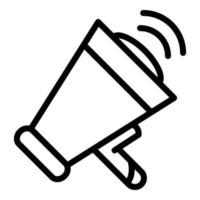 Megaphone icon, outline style vector