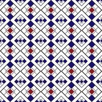 Abstract geometric line seamless pattern graphic stripes square diamond shape background. Modern navy blue red and white color design for textile, wallpaper, clothing, backdrop, tile, wrapping, fabric vector
