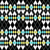Abstract geometric line graphic heart diamond shape seamless pattern on black background. Modern retro vintage tribal design vector for textile, wallpaper, clothing, backdrop, tile, wrapping, fabric.
