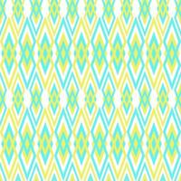 línea geométrica abstracta forma de diamante gráfico patrón sin costuras amarillo y azul sobre fondo blanco. vector de diseño de arte retro moderno para textiles, papel pintado, ropa, telón de fondo, baldosas, envoltura, tela.