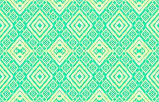 Elegant pastel green color ikat patterns. Geometric rice seed line motif retro style. Ethnic fabric ikat seamless pattern. Asian folk ikat print vector design for texture clothing textile wallpaper.