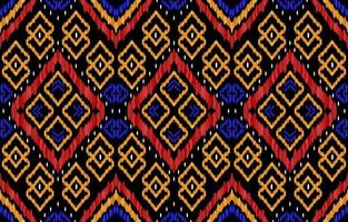 Ornate ikat patterns. Geometric tribal vintage retro style. Ethnic fabric ikat seamless pattern. Indian navajo aztec ikat print vector illustration. Design for backdrop texture fabric clothing textile