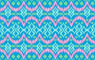 Pastel color ikat patterns. Geometric motif vintage retro style. Ethnic fabric ikat seamless pattern. Indian navajo folk ikat print vector illustration. Design for backdrop texture clothing textile.