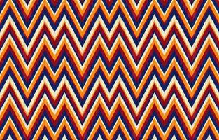 patrón de onda en zigzag de tela étnica ikat. estilo retro vintage africano tribal geométrico. diseño para decorar telón de fondo, textura interminable, tela, ropa, textil, bordado, alfombra. ilustración vectorial vector