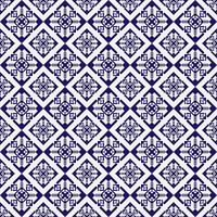 Abstract geometric line seamless pattern graphic stripes square diamond shape background. Modern navy blue and white design for textile, wallpaper, clothing, backdrop, tile, wrapping, fabric vector. vector