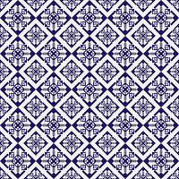 línea geométrica abstracta patrón sin costuras rayas gráficas fondo de forma de diamante cuadrado. diseño moderno en azul marino y blanco para textiles, papel pintado, ropa, telón de fondo, baldosas, envoltura, vector de tela.